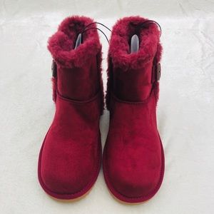 Floopi Burgundy Winter Mid-Calf Boots
